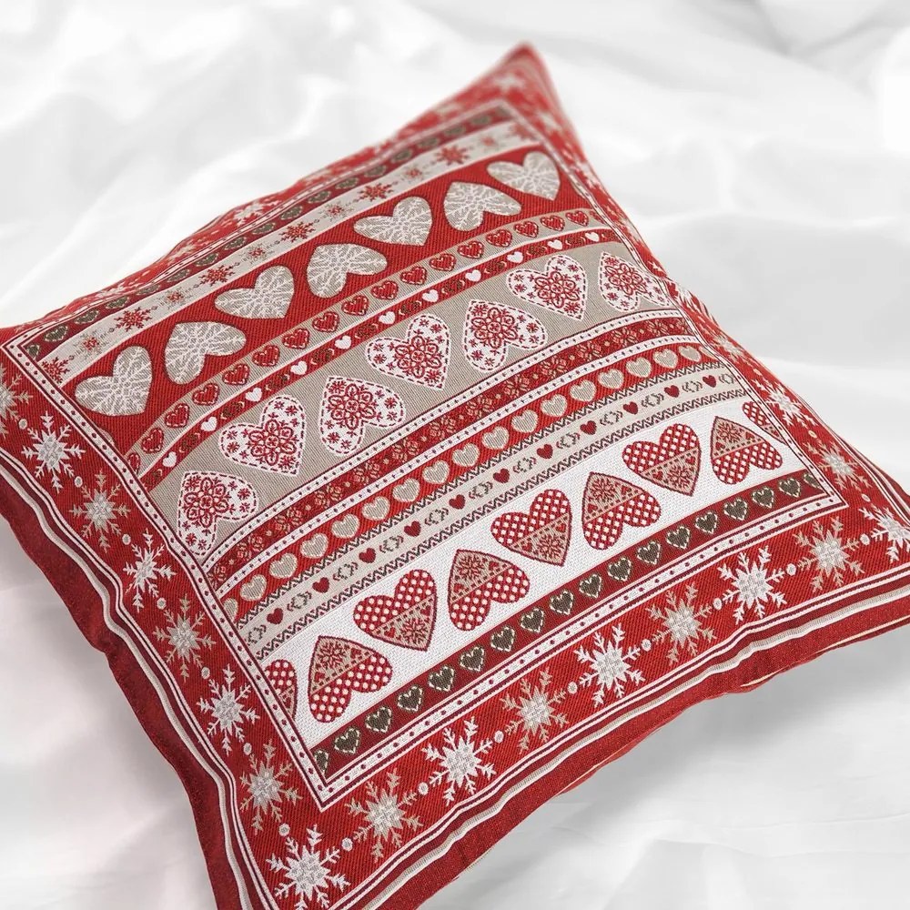 Polášek Obliečka na vankúšik so zimnými motívmi - Snehuliak | 40 x 40 cm