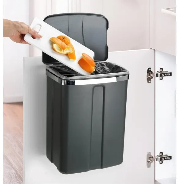 WENKO 54903100 - Kôš zavesiteľný na dvere 26x36,5 cm sivá/strieborná