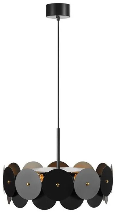 Čierne závesné stropné svietidlo Markslöjd Vegas, ø 53 cm