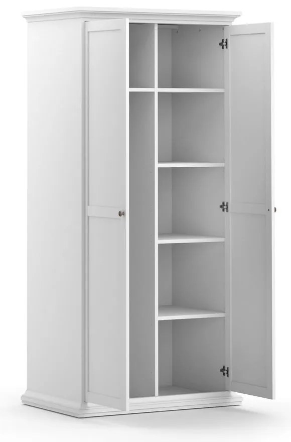 Biela šatníková skriňa 96x201 cm Paris – Tvilum