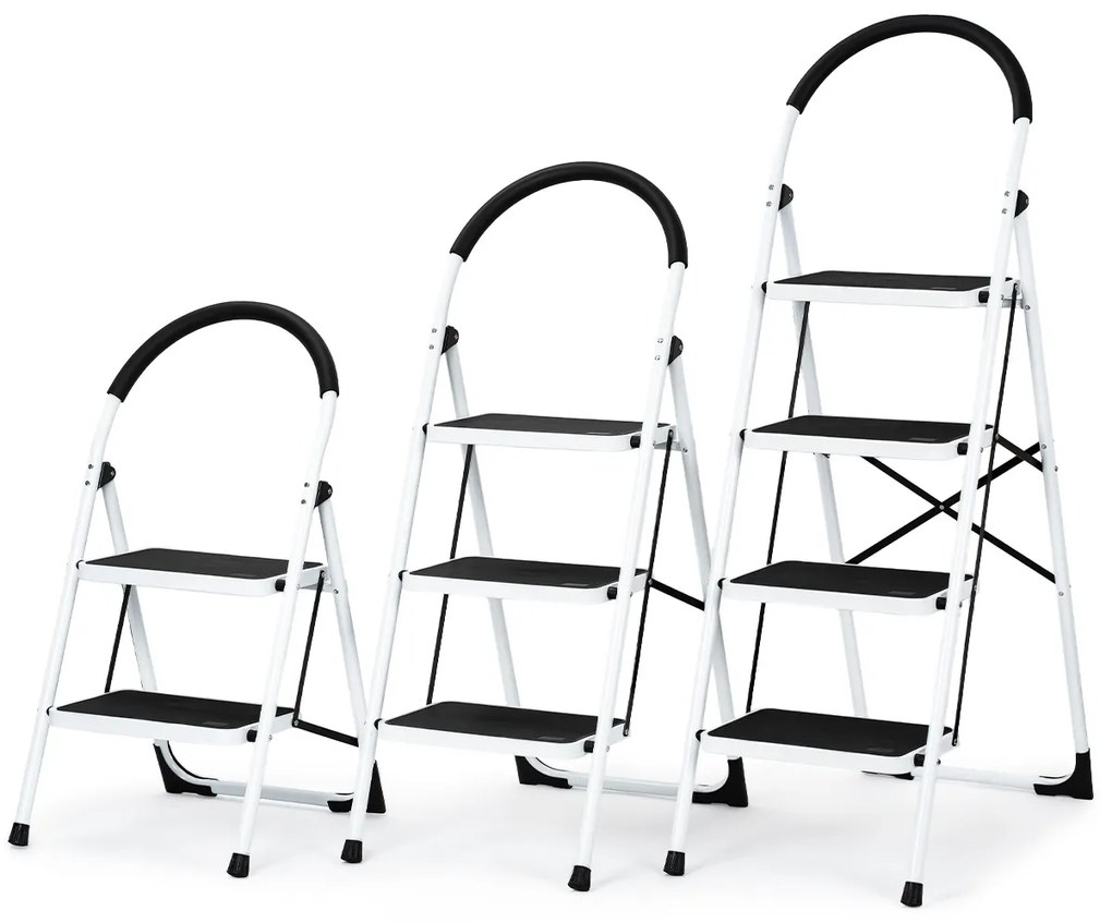 4Home Skladacie oceľové schodíky Steps, 4 stupne, 4 stupne