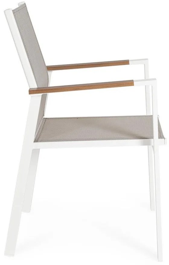 Biele kovové záhradné stoličky v súprave 4 ks Heta – Bizzotto