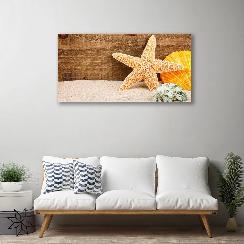 Obraz Canvas Piesok hviezdica umenie 140x70 cm