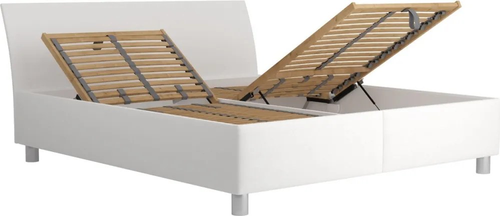 Posteľ Bali 160x200 cm, biela ekokoža