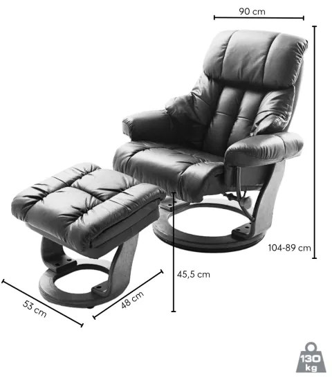 Polohovacie kreslo HABI krémové/prírodný dub