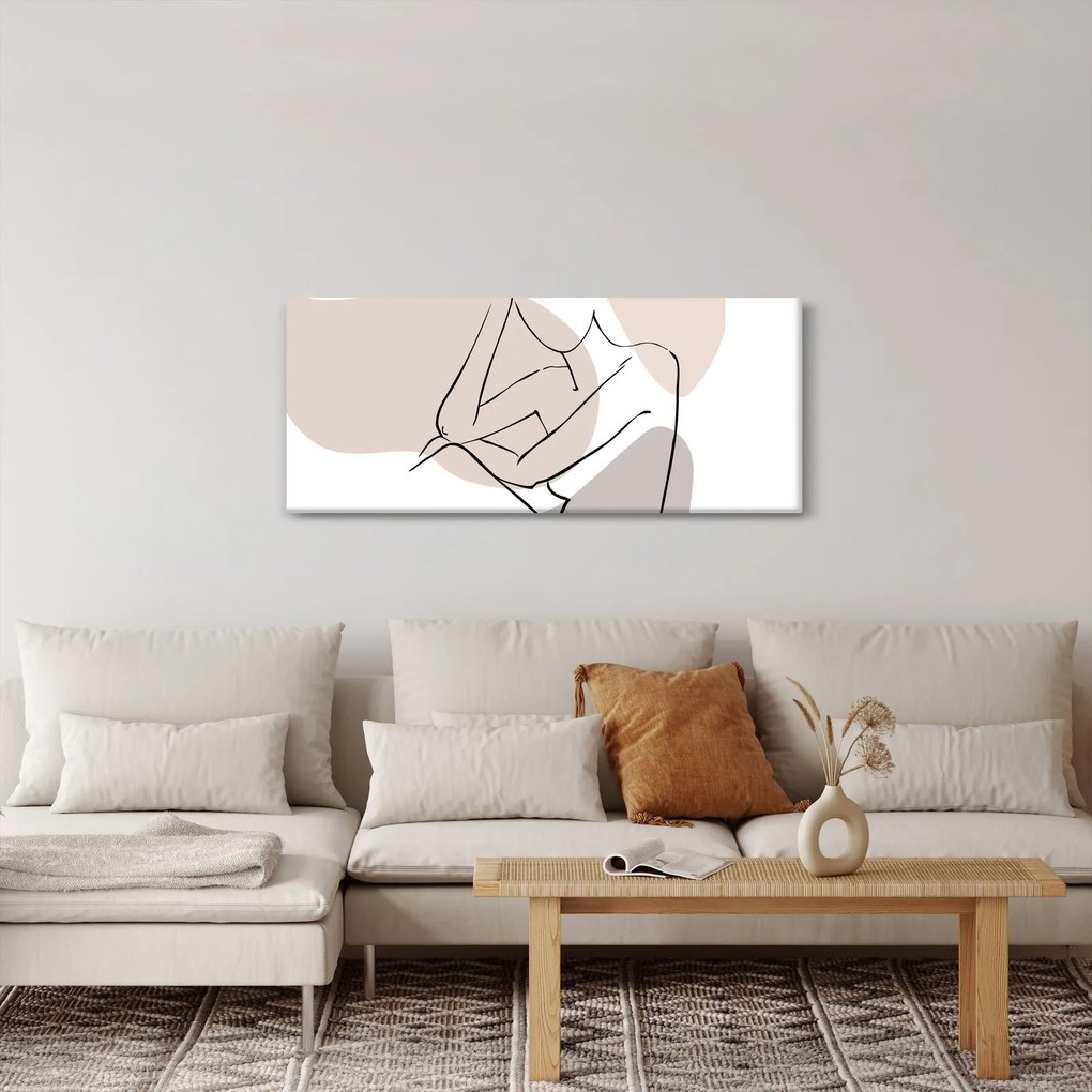 Obraz - Woman body line art N⁰1 (120x50 cm)