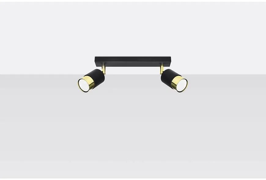 Stropné bodové svietidlo Nero 2 A-1070 čierna/zlatá