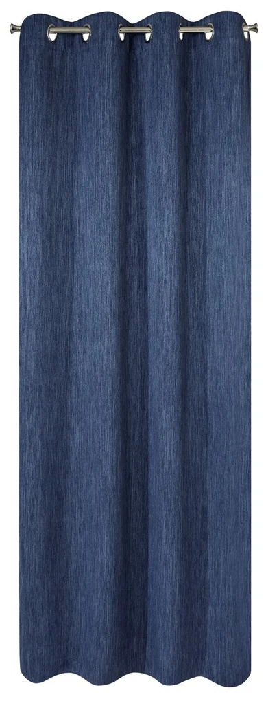 ZATEMŇOVACÍ ZÁVES NA KRÚŽKOCH ROSSIE 140X250 CM NÁMORNÍCKA MODRÁ