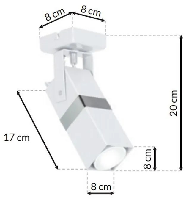 Bodové svietidlo Vidar, 1x chrómové/biele kovové tienidlo, w