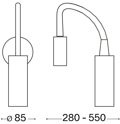 Ideal Lux - LED Flexibilná lampička FOCUS LED/3,5W/230V CRI 90 šedá/lesklý chróm