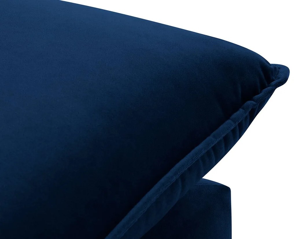 Denná posteľ agate pravá zamat kráľovská modrá MUZZA