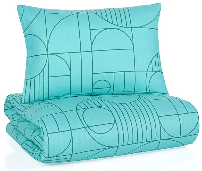 BedTex Bavlnené povlečení Geo Aquatic Awe, 140 x200 cm, 70 x 90 cm, 140 x 200 cm, 70 x 90 cm