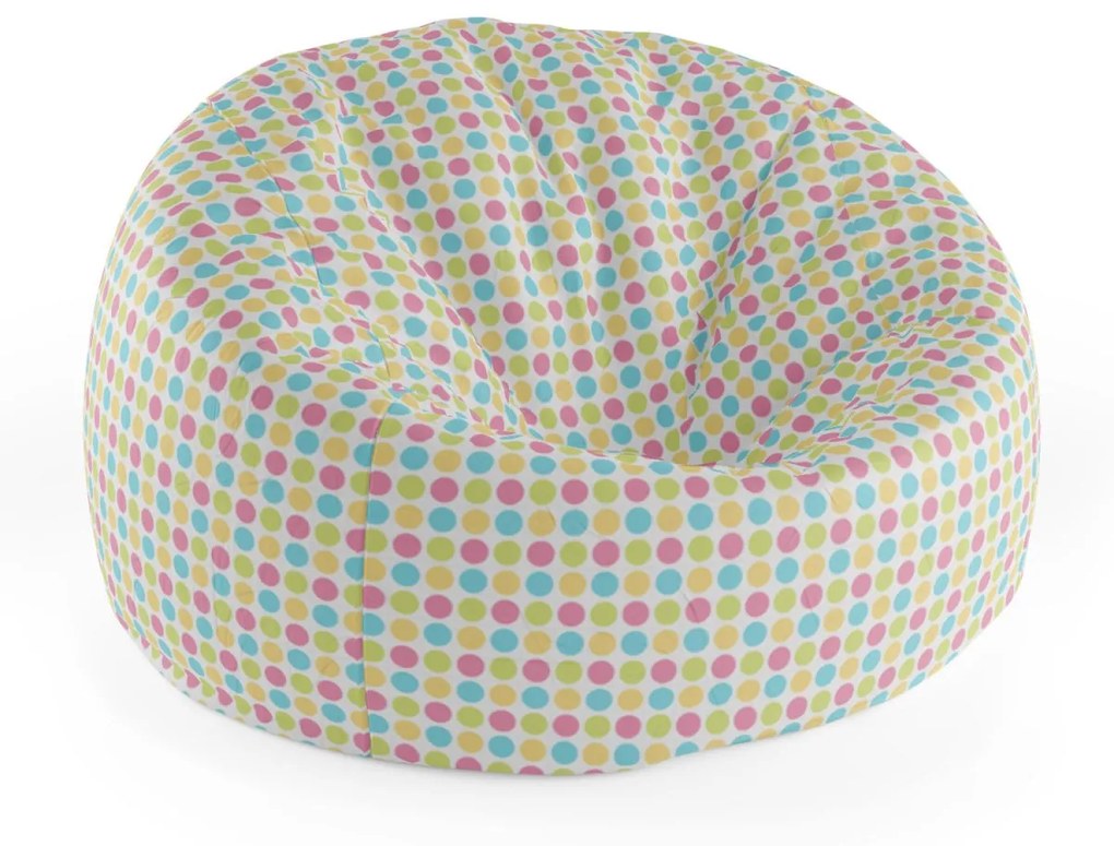 Sablio Sedací vak Cocoon Veselé barevné puntíky - 75 x 45 x 35 cm