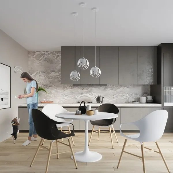 Sollux SL.1083 - Luster na lanku TULOS 1xE27/60W/230V biela