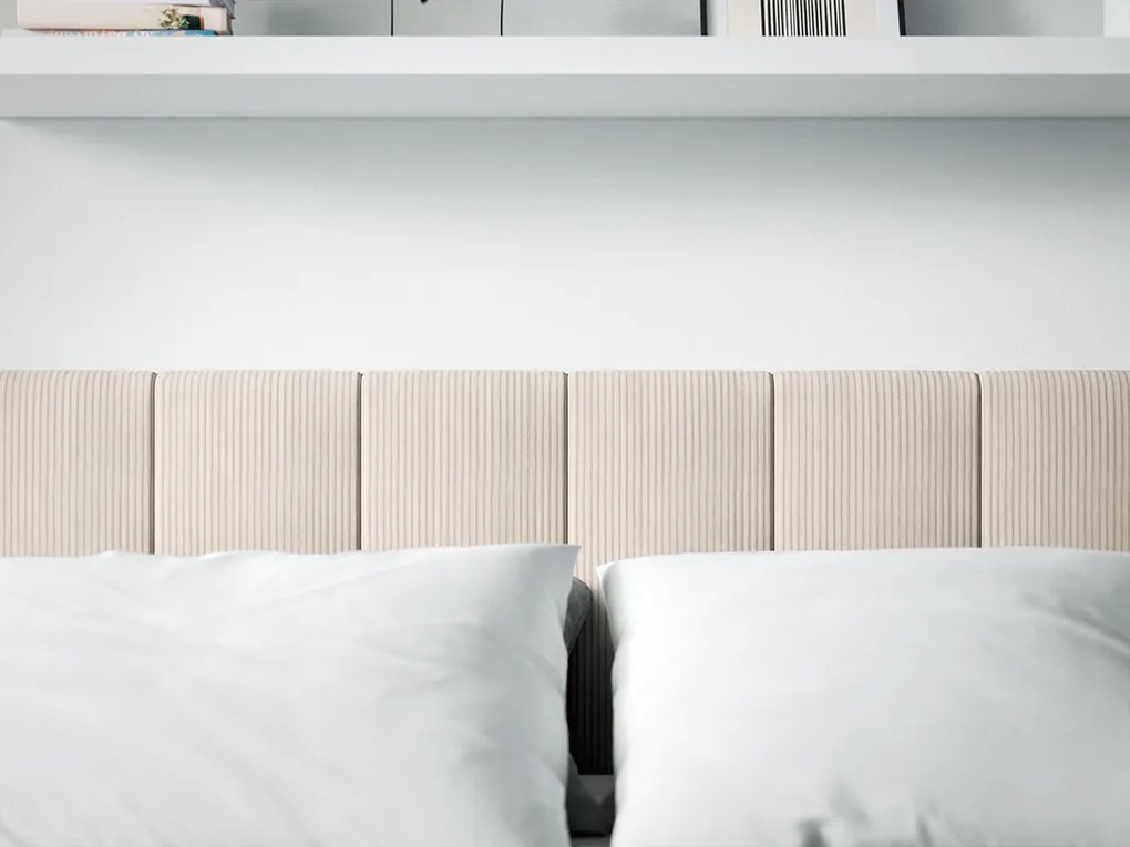 Čalúnený nástenný panel FRAME LINCOLN 30x60 cm Farba: Svetlosivá