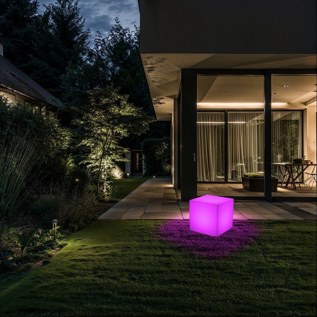 Moderné vonkajšie svietidlo biele 38 cm štvorcové IP44 - Nura