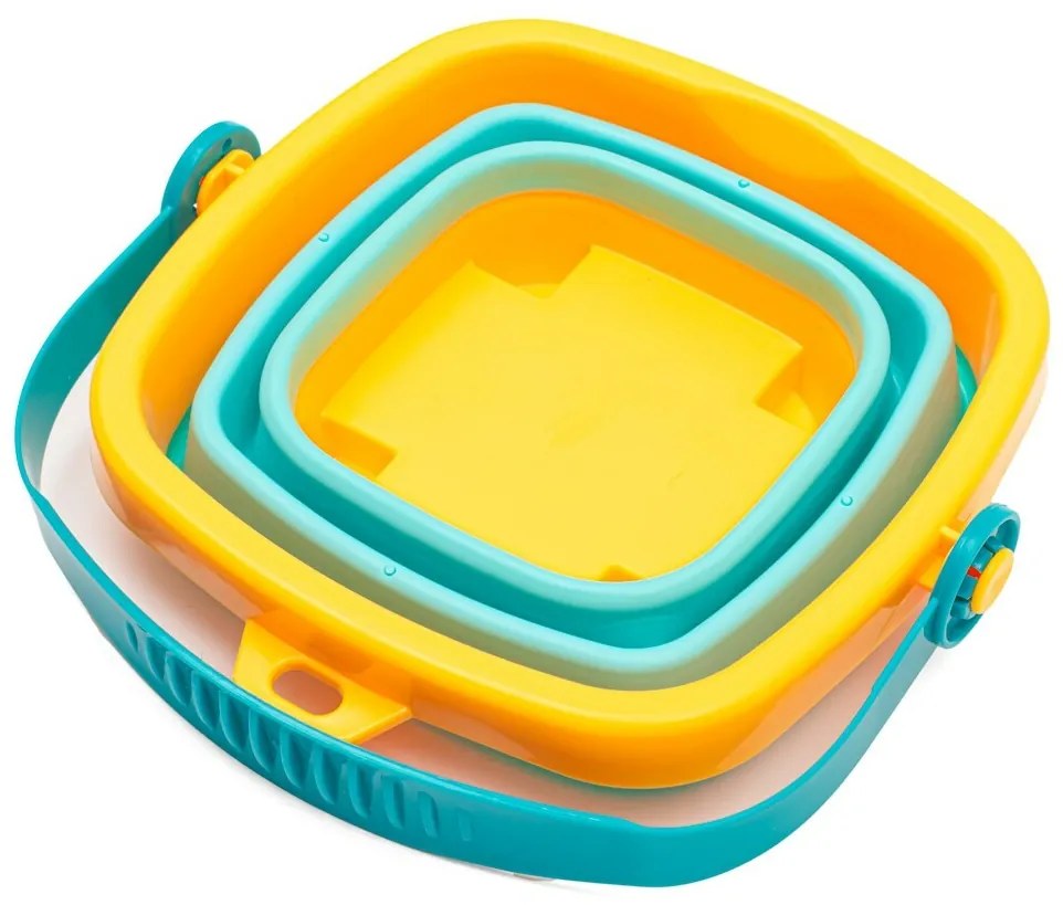 Baby Mix Skladacie vedierko s hračkami do vody apiesku, 5 ks