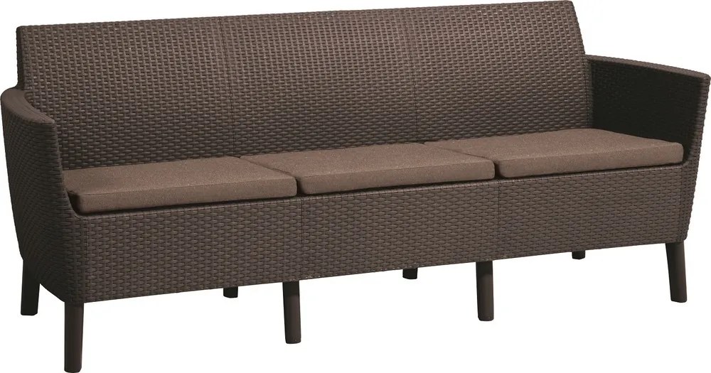 SALEMO 3 seater sofa - hnedá