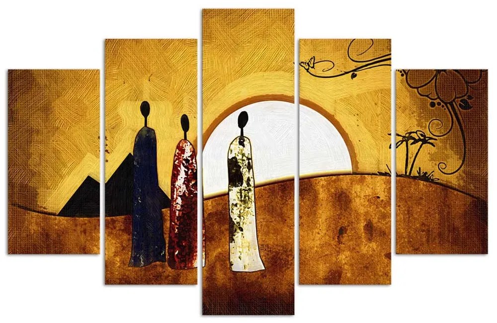 Gario Obraz na plátne Sunny egypt - 5 dielny Rozmery: 100 x 70 cm