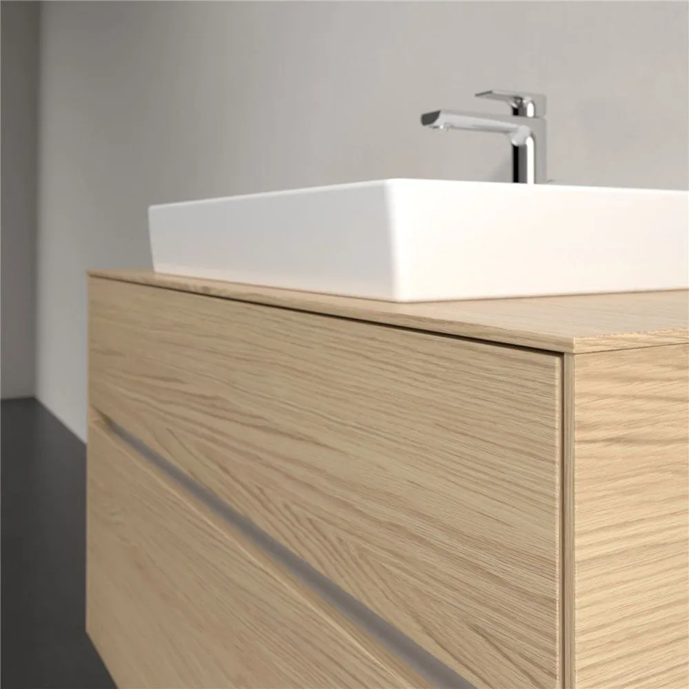 VILLEROY &amp; BOCH Collaro závesná skrinka pod umývadlo na dosku (umývadlo v strede), 2 zásuvky, 1000 x 500 x 548 mm, Nordic Oak, C01900VJ