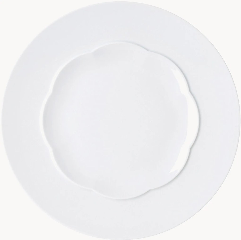 Porcelánové plytké taniere Sonetto, 6 ks