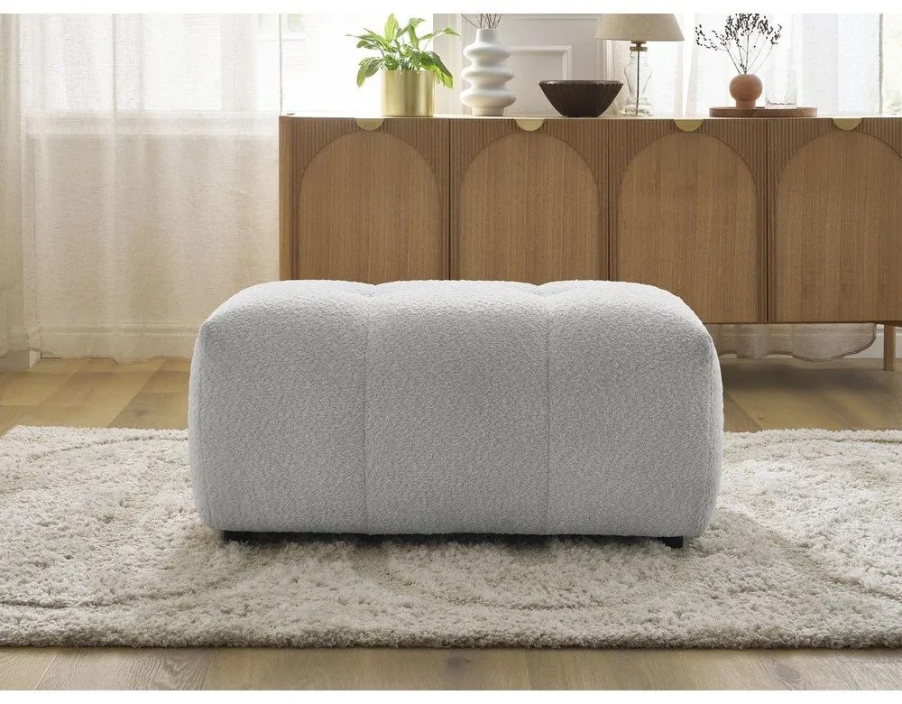 Svetlosivá podnožka z textílie buklé Roxelane – Bobochic Paris