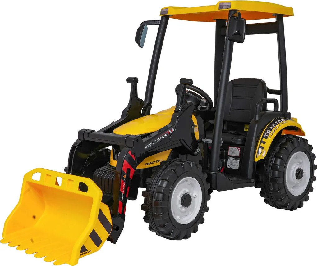 Ramiz MEGA Traktor D68 s prívesom žltý