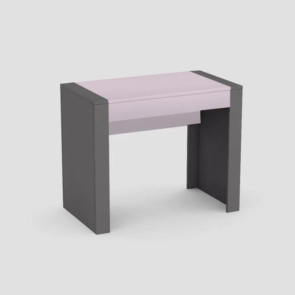 PC stôl, REA JAMIE-R, 1x zásuvka, dub vicenza