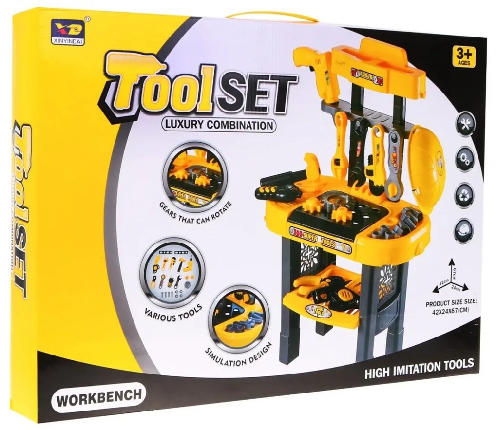 Dielňa pre deti s náradím, 23 kusov príslušenstva
