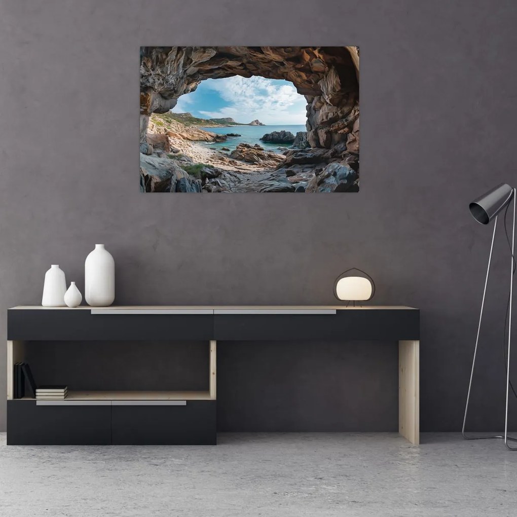 Obraz - Jaskyňa pri mori (90x60 cm)