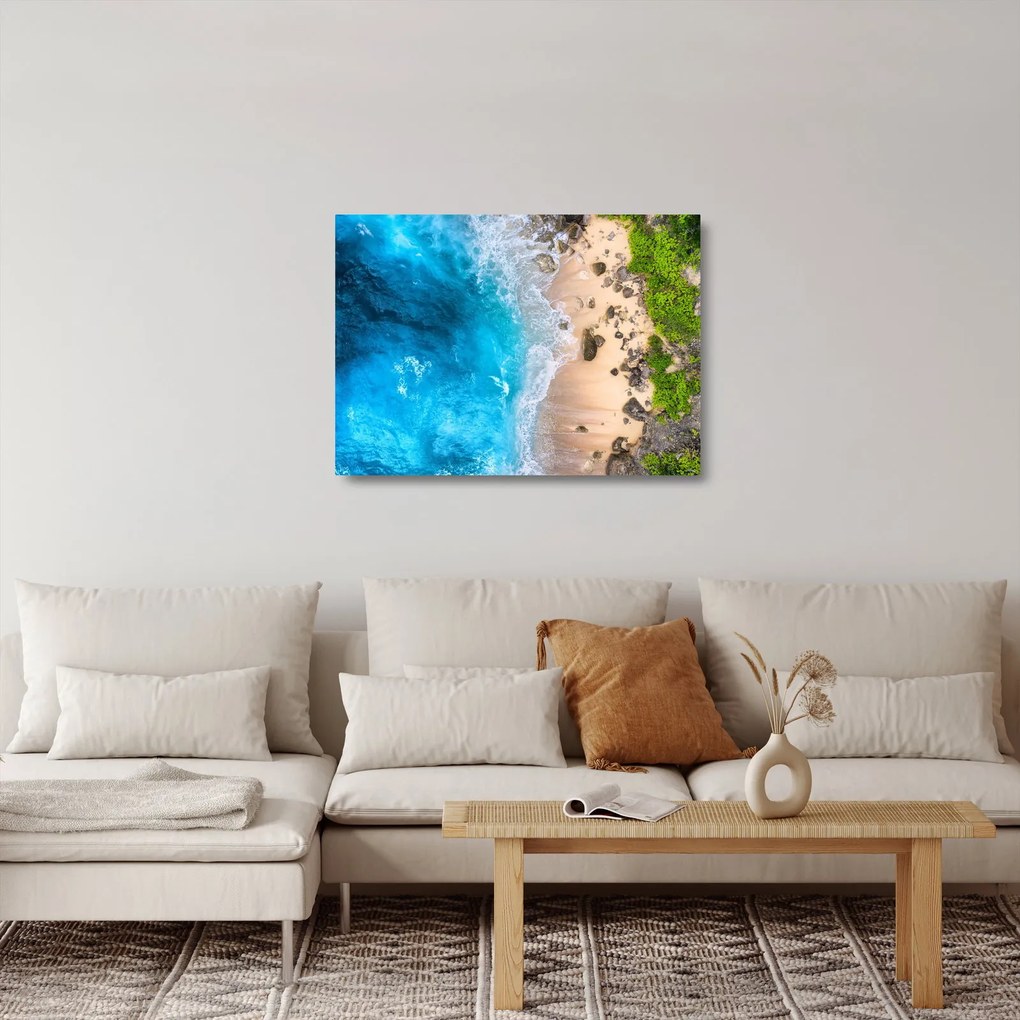 Sklenený obraz - Pláž v Indonézii (70x50 cm)