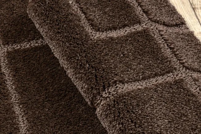 Kúpeľňový koberček SUPREME LINES línie, hnedý