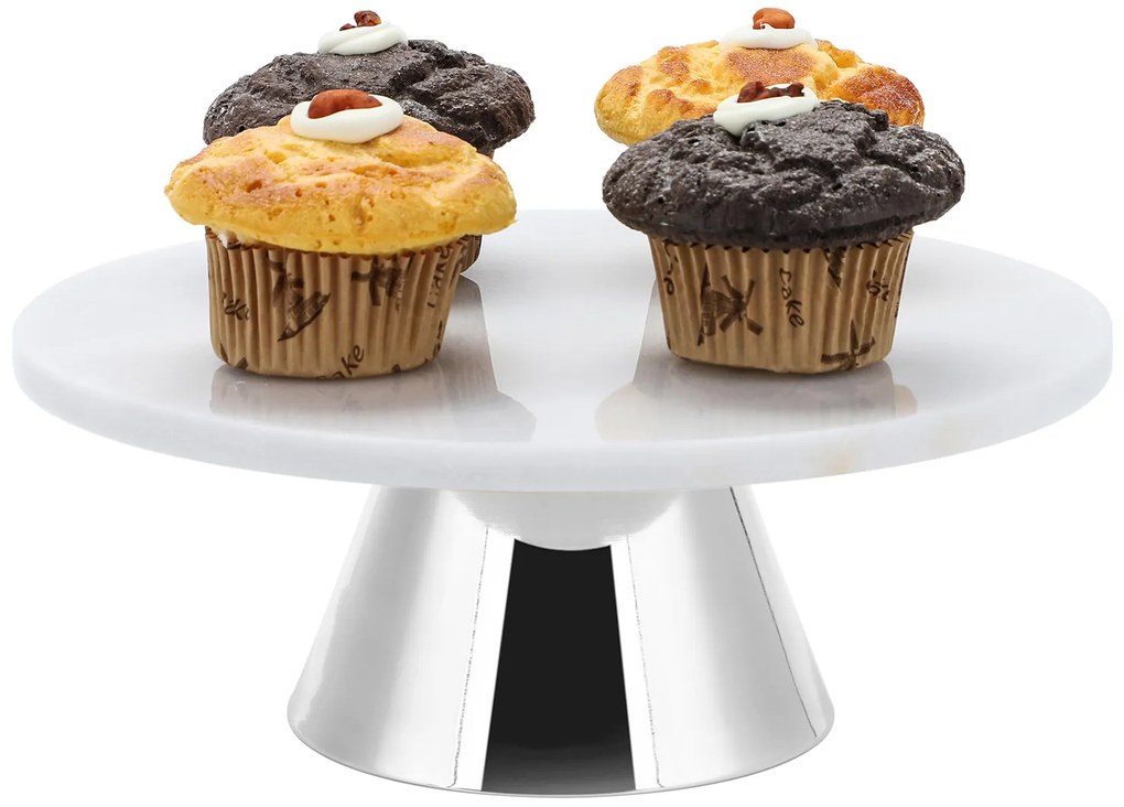 Echtwerk Mramorový servírovací tanier (strieborná, Ø 30 cm)  (100343357)