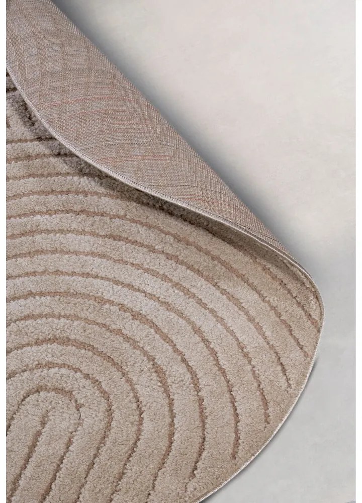 Taupe okrúhly koberec ø 200 cm Panglao New York Taupe – Elle Decoration