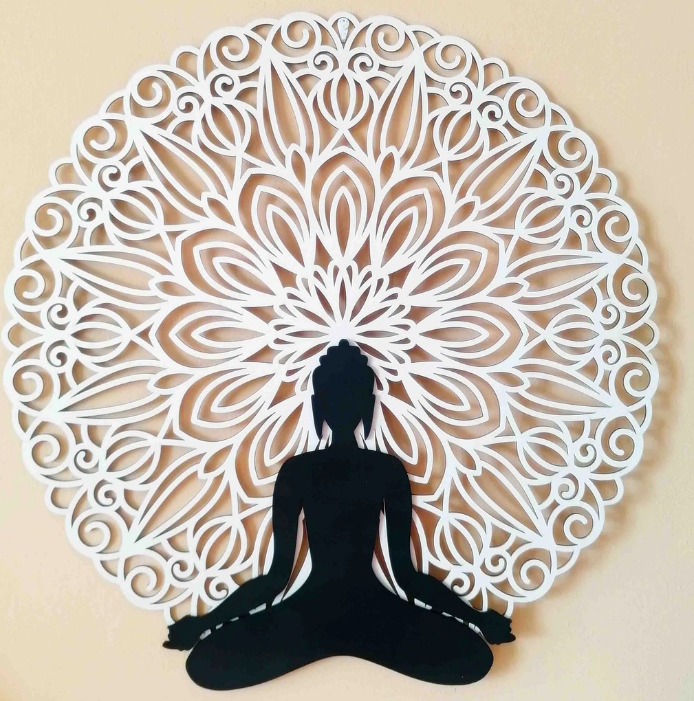 SENTOP | Mandala 3D obraz na stenu Buddha mandala farebné prevedenie I SENTOP PR0362 3D Paywood
