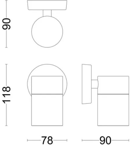 Philips - Vonkajšie nástenné svietidlo KYLIS 1xGU10/25W/230V IP44
