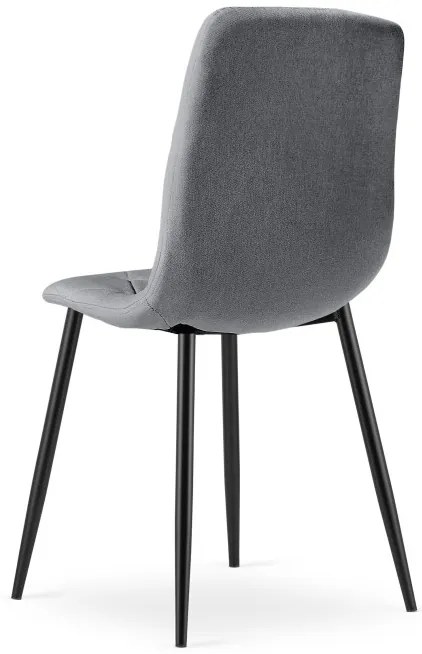 Jedálenská stolička LIBRA tmavosivá / čierne nohy