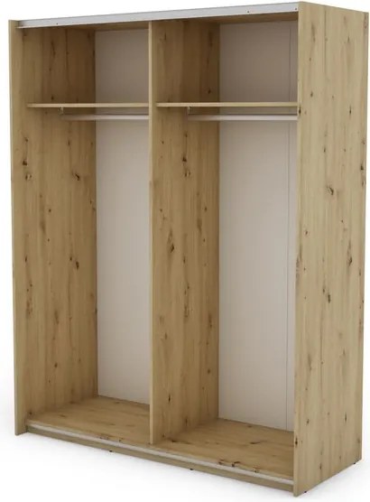 Šatníková skriňa Carlos 150/61 2D, dub artisan, 150 cm