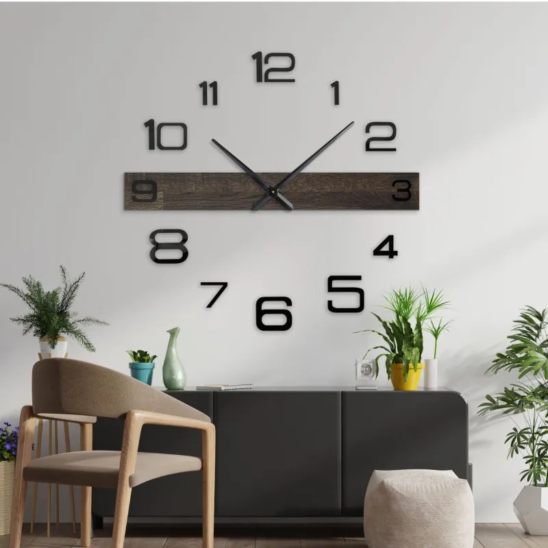 Minimalistické elegantné hodiny dubové drevo I SENTOP MAS023-BLACK-3169