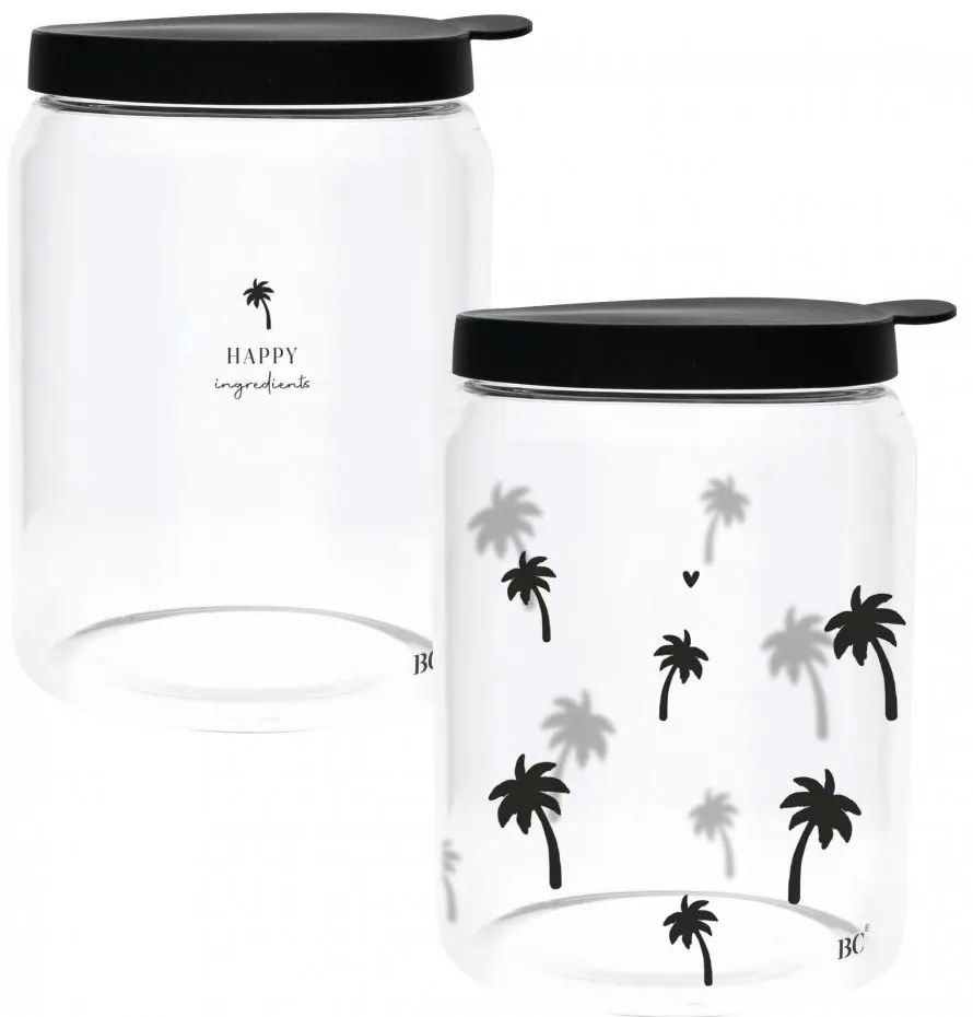 Storage Ass Happy &amp; Palm tree (2x4) with black l