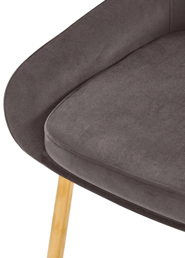 Sada 2 ks jedálenskej stoličky Elmira zamat - antracitová