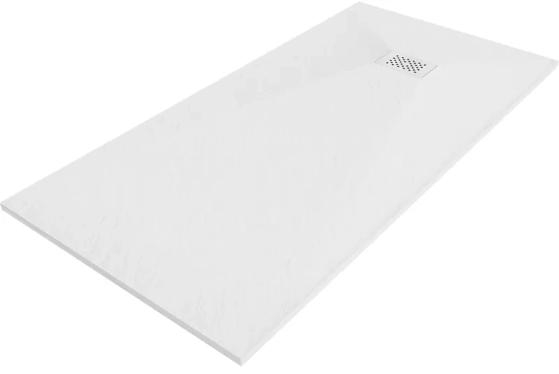Mexen Hugo, obdĺžniková sprchová vanička SMC 170 x 90 cm, biela, biela krytka, 42109017-W