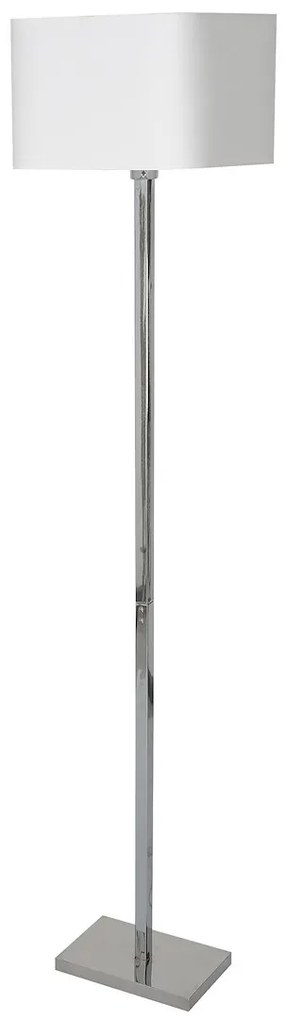 Stojacia lampa Napoli, 1x biele textilné tienidlo, ch