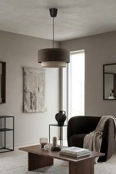 Brilagi - LED Luster na lanku BOHO ECO 1xE27/10W/230V pr. 40 cm hnedá/krémová