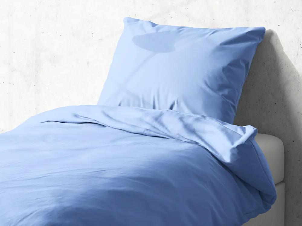 Detské bavlnené posteľné obliečky do postieľky Moni MOD-509 Nebeská modrá Do postieľky 90x140 a 40x60 cm