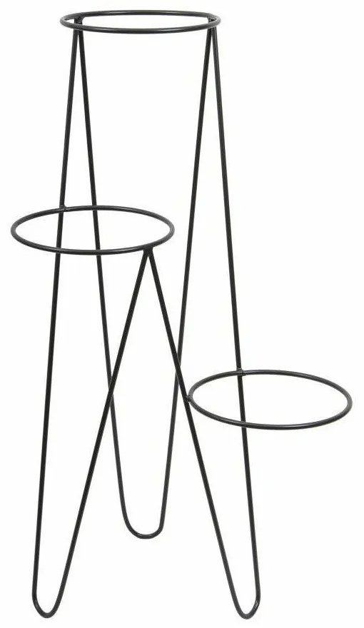 STOJAN NA KVETINÁČ TRIPOD 95X45X24 CM ČIERNA