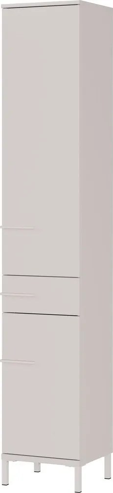 Krémová matná vysoká/úzka kúpeľňová skrinka 34x190 cm Laurino – Germania