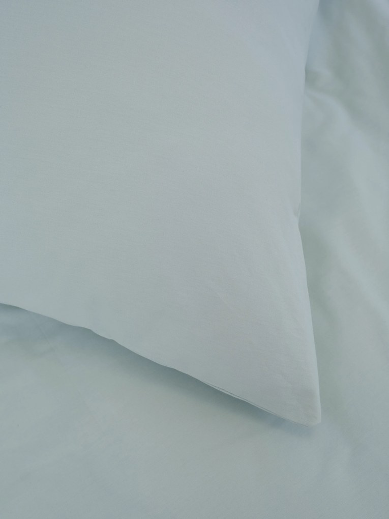 Predĺžené bavlnené obliečky Renforcé - Jasmine sivozelená 140 × 220 cm, 70 x 90 cm