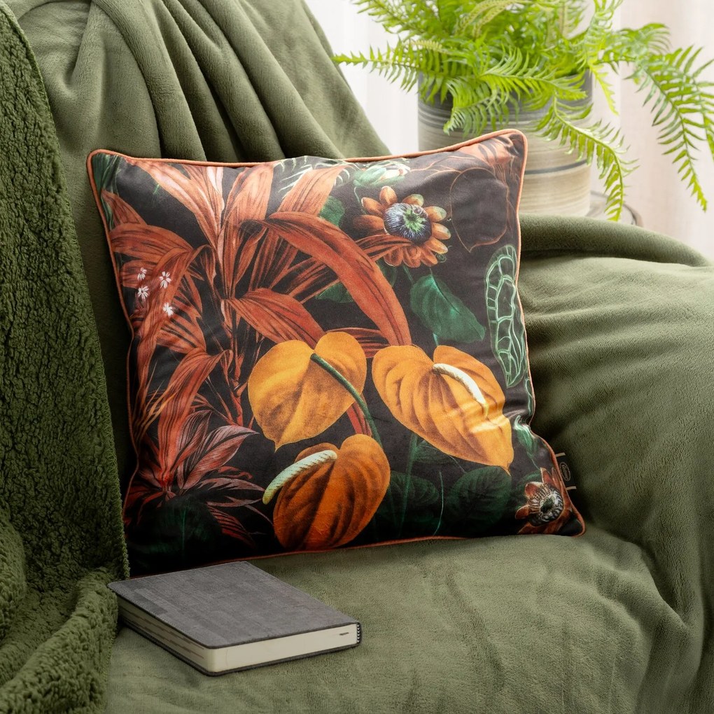 DEKORAČNÁ OBLIEČKA NA VANKÚŠ VELVET104 45X45 CM KVETY