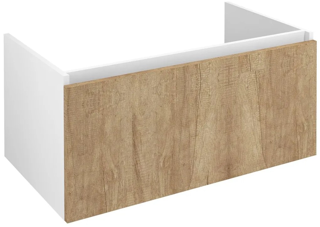 Sapho Sapho, LOREA umývadlová skrinka 90x44x51,2cm, 1x zásuvka, dub alabama/biela matná, LE090-2231